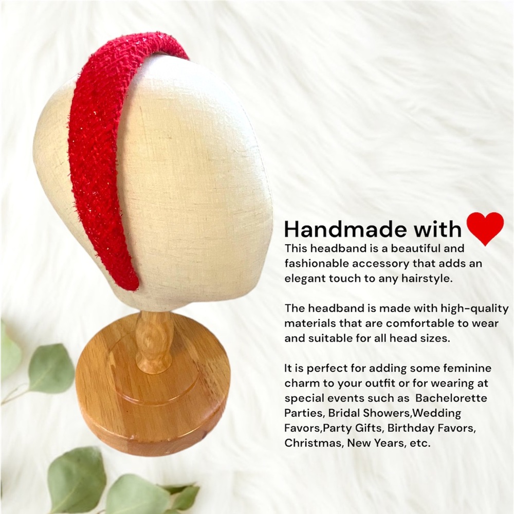 092 - Red Season Handmade Headband